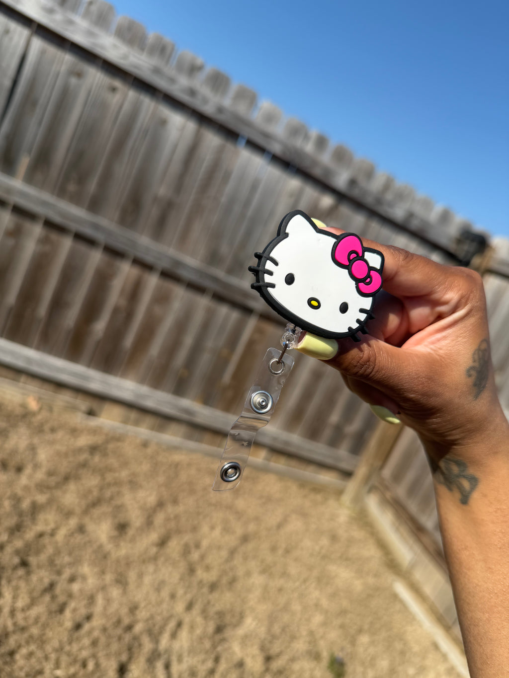 Hello Kitty Head Badge Reel