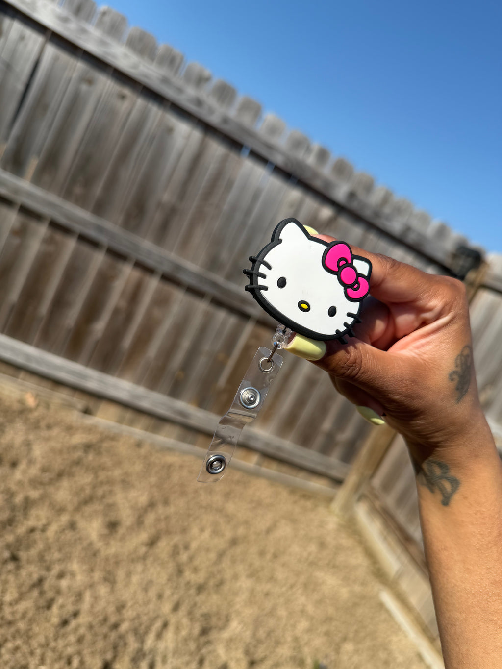 Hello Kitty Head Badge Reel